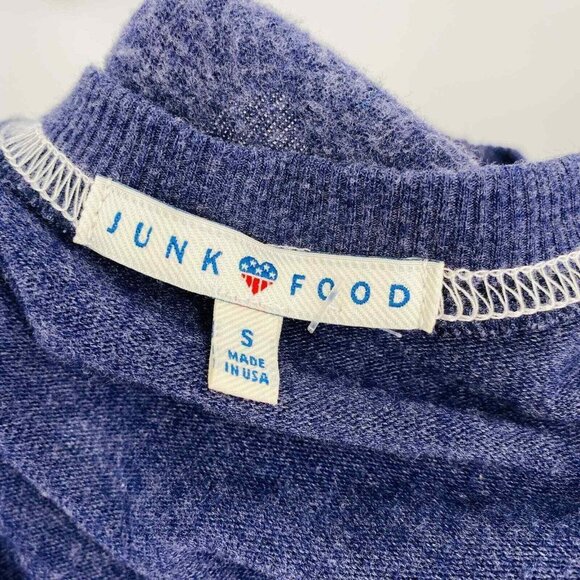 Junk Food Sweatshirt‎ Womens Small Blue Love You a Brunch Hacci Soft Cozy Fleece - Picture 4 of 5